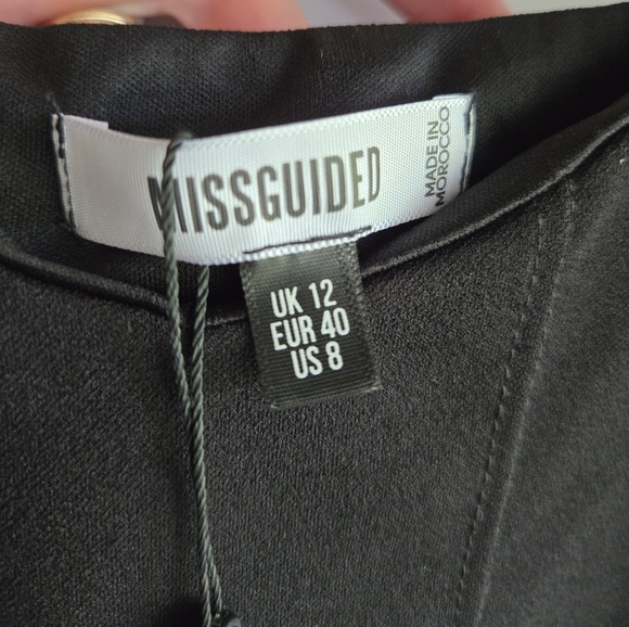 NEW Missguided Black Corset Style Crop Top, Size US 8 - Picture 4 of 6